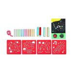 Рисуване с тебешири и шаблони 21 части, Hape – снимка 4 от 5