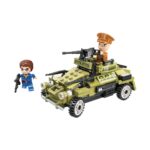 Конструктор Combat Zone Военен автомобил с оръдие 155 части, Qman – снимка 5 от 6