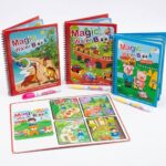 4 броя Книжки за оцветяване с вода, комплекти
