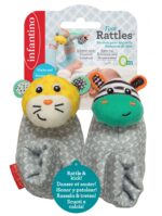 Бебешки меки пантофки с дрънкалка Зебра и тигър, Infantino - Image 3