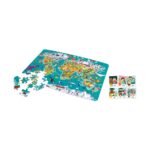 Пъзел и игра 2 в 1 Световна обиколка 105 части, Hape – снимка 5 от 7