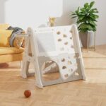 Детска стена за катерене 5 в 1 сива, Feelkids