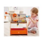 Дървена работна маса млад изобретател 58 части, Hape – снимка 9 от 10