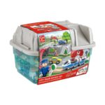 Дървен комплект градски влак 48 части, Hape – снимка 6 от 8