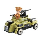 Конструктор Combat Zone Военен автомобил с оръдие 155 части, Qman – снимка 6 от 6