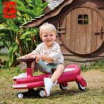 Балансираща количка с LED светлини червена, Hape