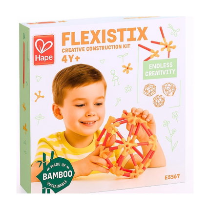 Бамбуков Конструктор Flexistix 66 части, Hape