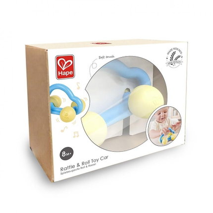 Бебешка дрънкалка и гризалка 2 в 1 кола, Hape
