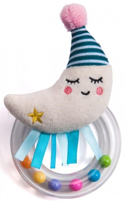 Бебешка мека дрънкалка Мини луна, Taf Toys