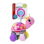 Бебешка мека играчка Розова костенурка с огледало, Infantino