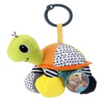 Бебешка мека играчка Зелена костенурка с огледало, Infantino - Image 2