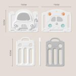 Бебешка ограда 3 в 1 кафява кола, Feelkids - Image 10