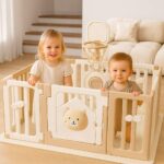 Сгъваема бебешка ограда с активности Мечо, Feelkids - Image 2