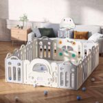 Бебешка ограда с активности сива кола, Feelkids - Image 6