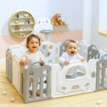 Бебешка ограда с активности сива кола, Feelkids