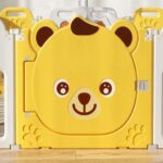 Сгъваема бебешка ограда Sunny Bear жълто бяла, Feelkids - Image 7