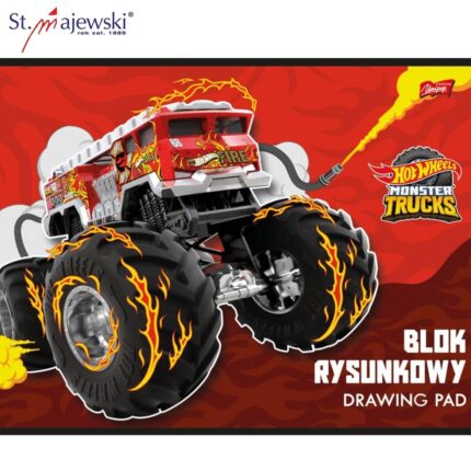 Блокче за рисуване Hot Wheels A4 бяло 20 листа, St.Majewski