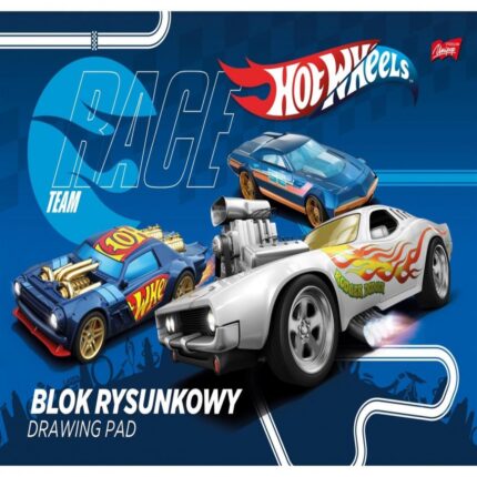 Блокче за рисуване Hot Wheels A4 бяло 20 листа, St.Majewski