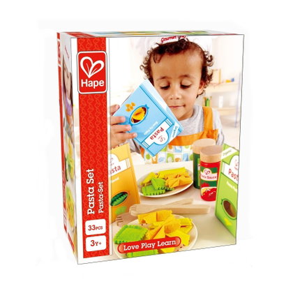 Дървен комплект Италианска паста, 33 части, Hape