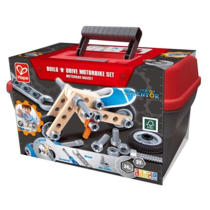 Дървен комплект Мотоциклет 34 части, Hape