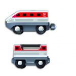 Дървен комплект Междуградски влак Червен, Hape