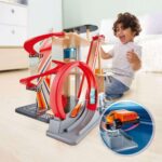 Дървена каскадна писта с гараж 3 части, Hape - Image 4
