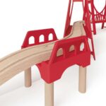 Дървен комплект Железопътни мостове, 17 части, Hape - Image 4