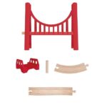 Дървен комплект Железопътни мостове, 17 части, Hape - Image 6