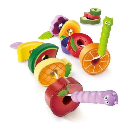 Дървен Комплект за Нанизване, 15 части, Hape