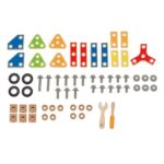 Дървен конструктор Майстор строител 62 части, Hape - Image 4