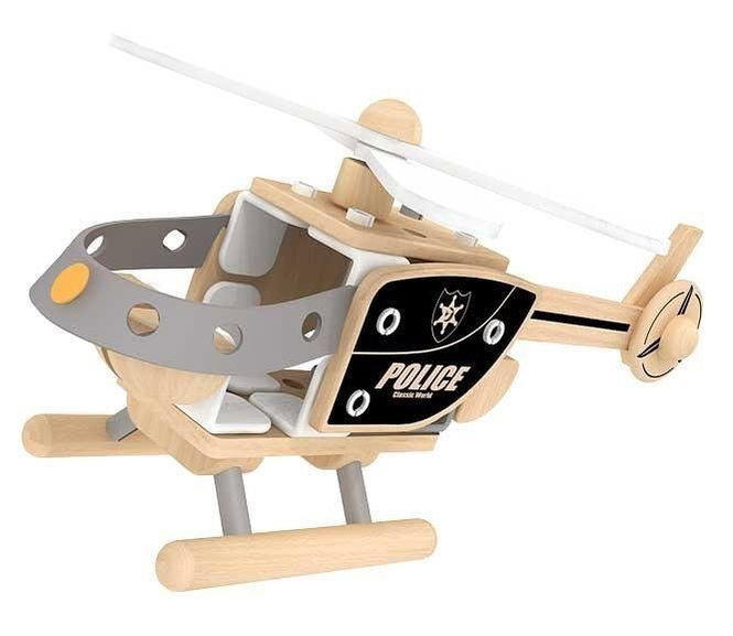 darven-konstruktor-politsejski-helikopter-24365573 Дървен конструктор полицейски хеликоптер, Classic World