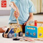 Дървен конструктор с инструменти в кутия 83 части, Hape - Image 2