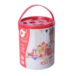 Дървен конструктор с кубчета 100 броя, Classic World - Image 2
