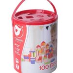 Дървен конструктор с кубчета 100 броя, Classic World