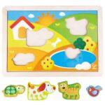 Дървен пъзел 3 в 1 Слънчевата долина, Hape - Image 3