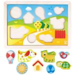 Дървен пъзел 3 в 1 Слънчевата долина, Hape - Image 4