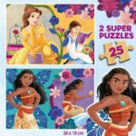 Дървен пъзел Дисни принцеси 2 x 25 части, Educa - Image 2
