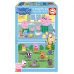Дървен пъзел Пепа Пиг 2 x 25 части, Educa - Image 2