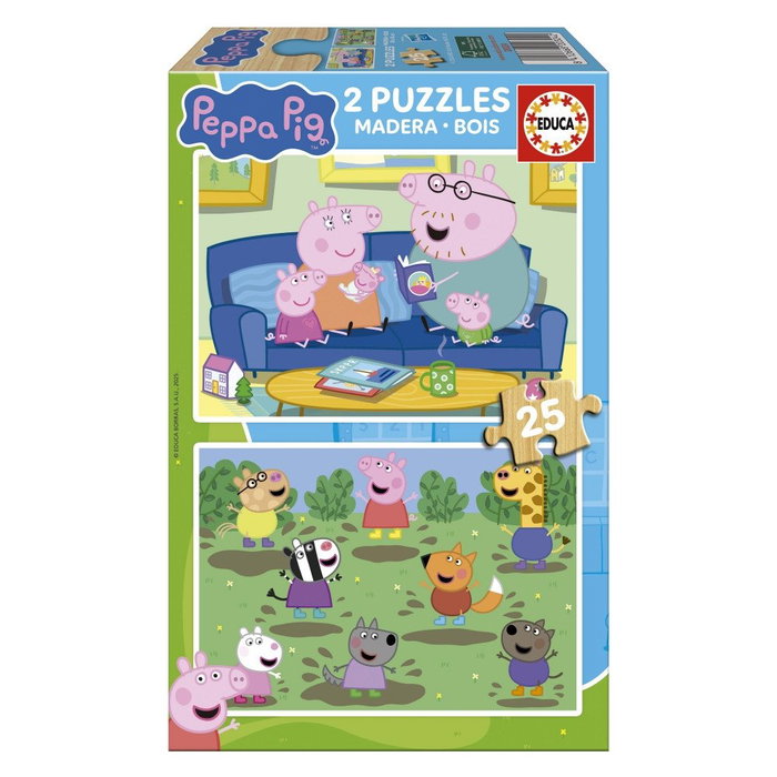 darven-pazel-educa-peppa-pig-2-x-25-casti-6a08ff8a364e8 Дървен пъзел Peppa Pig Educa