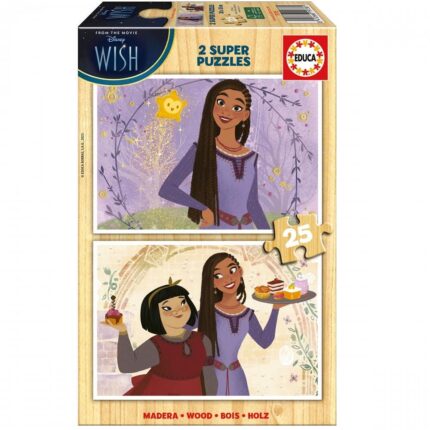 Дървен пъзел Wish 2 x 25 части, Educa