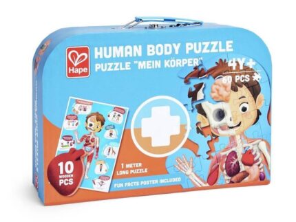 Дървен пъзел Човешко тяло 60 части, Hape