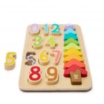 Дървен пъзел Цветове и форми 9 части, Hape - Image 9