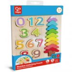 Дървен пъзел Цветове и форми 9 части, Hape - Image 4