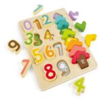 Дървен пъзел Цветове и форми 9 части, Hape - Image 3