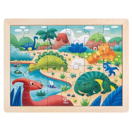 Дървен пъзел Динозаври 24 части, Hape