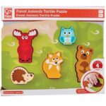 Дървен пъзел Горски животни 6 части, Hape