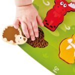 Дървен пъзел Горски животни 6 части, Hape - Image 3