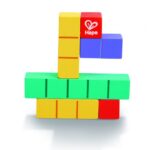 Дървен пъзел с разноцветни кубчета, 21 части, Hape - Image 3