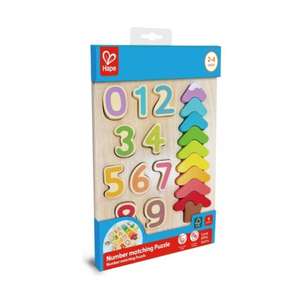 Дървен пъзел Цветове и форми 9 части, Hape