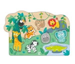 Дървен пъзел за игра Диви животни, 10 части, Hape - Image 2